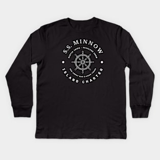 S.S. Minnow Island Charter -  modern vintage logo Kids Long Sleeve T-Shirt